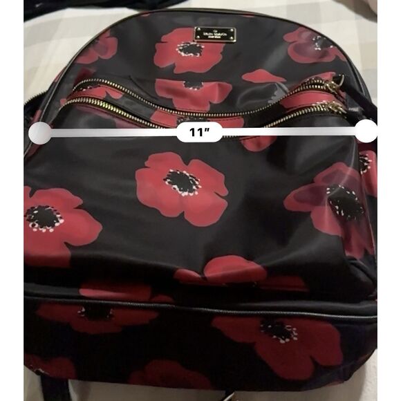 Kate Spade Black and Red Floral Backpack - Picture 14 of 16